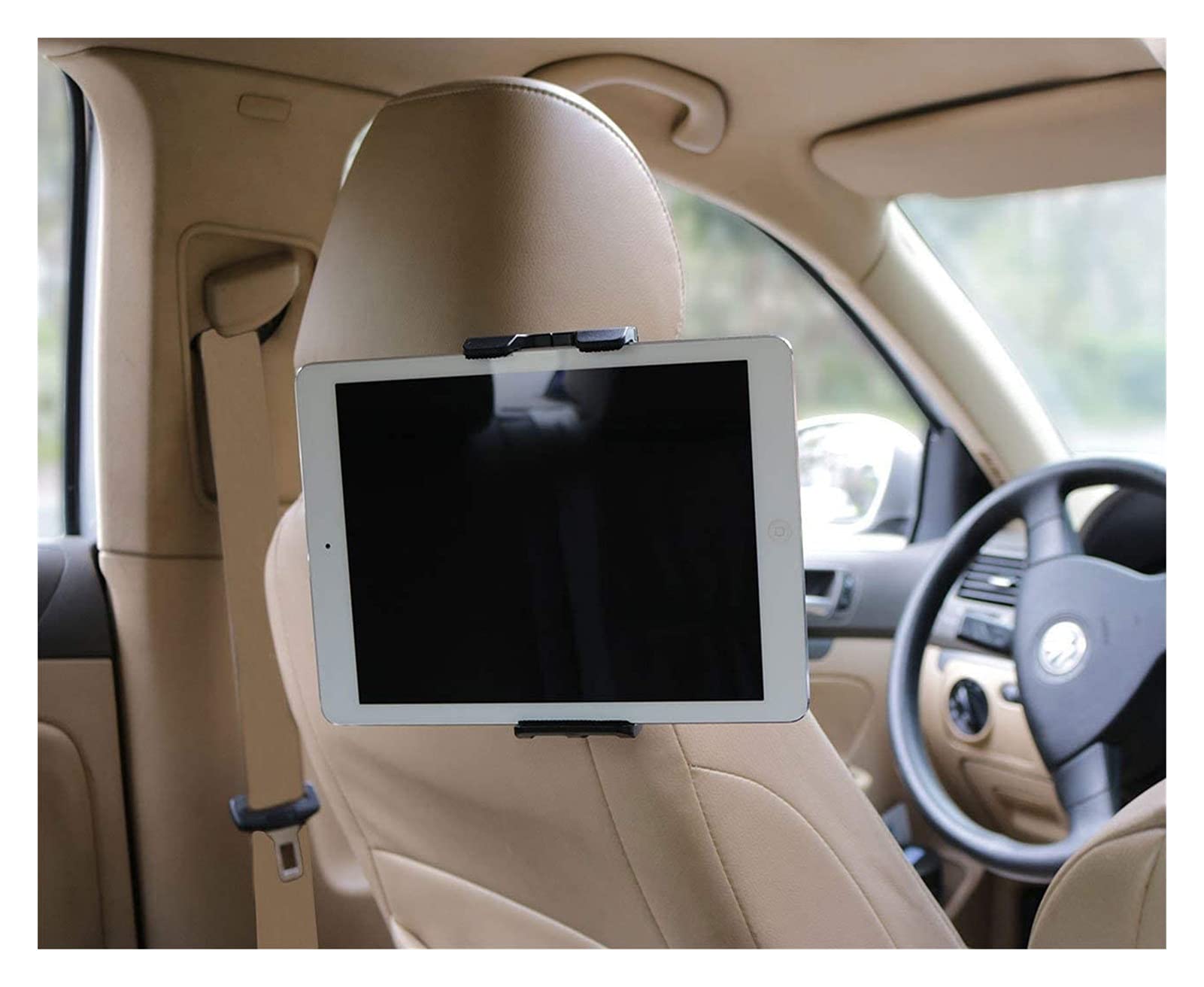 JJJ Montatura del poggiatesta Automobile BLKEER 360. Culla Rotante for seggiolino Auto for Tutte Le tavolette da 4,5~11 ", for PRO, Air Mini, Tab, Kindle, Telefono Black