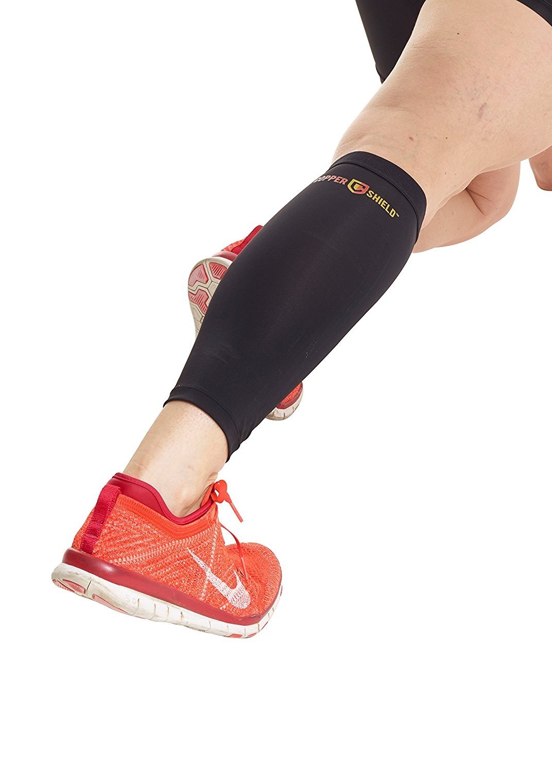 Copper Shield Shin And Calf Sleeve, Infused With Copper For Extra Protection, For Shin Splints, Calf Strains, Circulation, Muscle Recovery And More