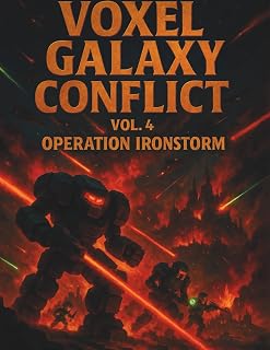 Voxel Galaxy Conflict: Vol. 4: Operation Ironstorm – Mech Battle Notebook for Sci-Fi Planners, Tactical Mapmakers & Pixel Art Fans – 160 Pages, 8.5 x 11 inches