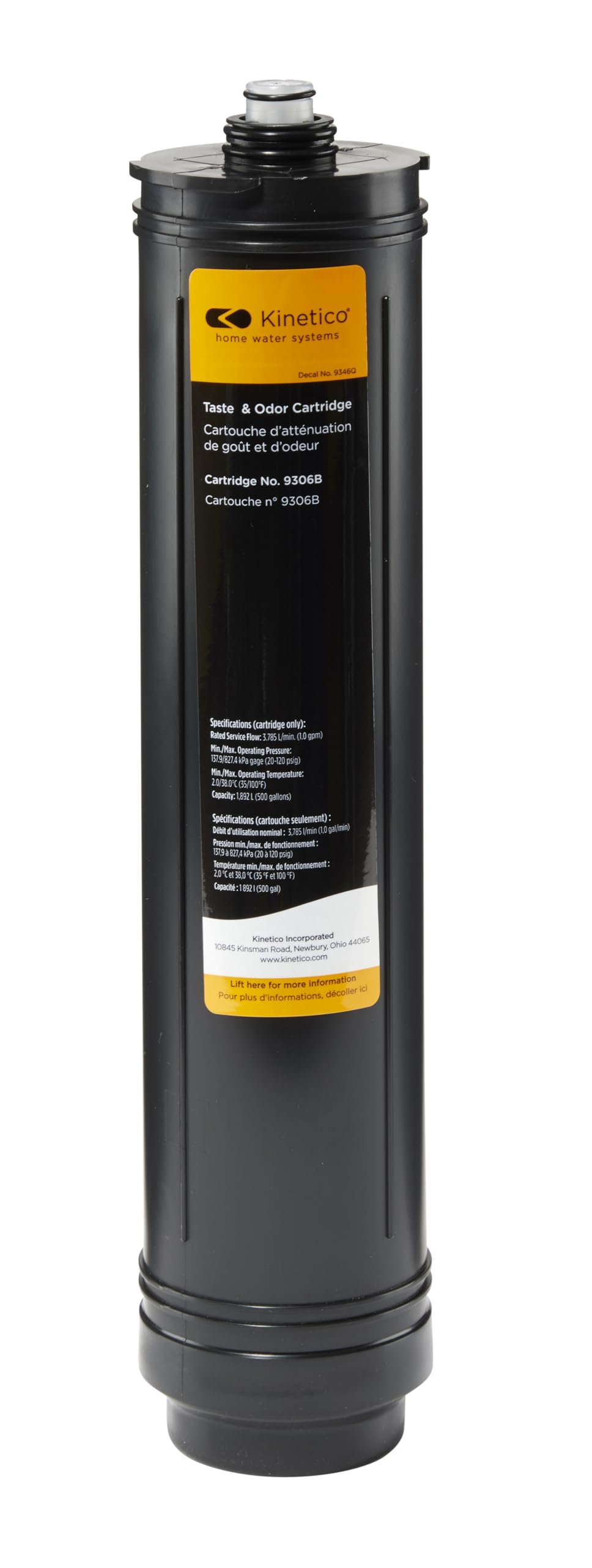 Kinetico AquaTaste Replacement Water Filter Cartridge or Kinetico MAC 7000 (Part No 9306B)