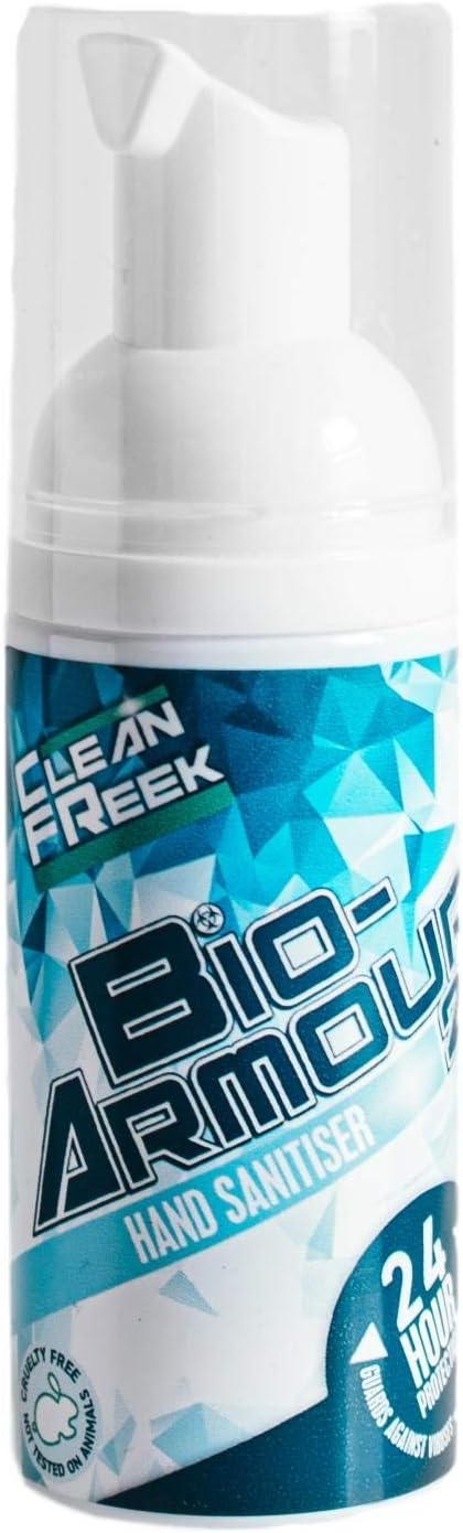 Hand Sanitiser & Skin Protector Antibacterial Bio Armour 24 Hour Virus & Bacterial Protection 50ml Foam