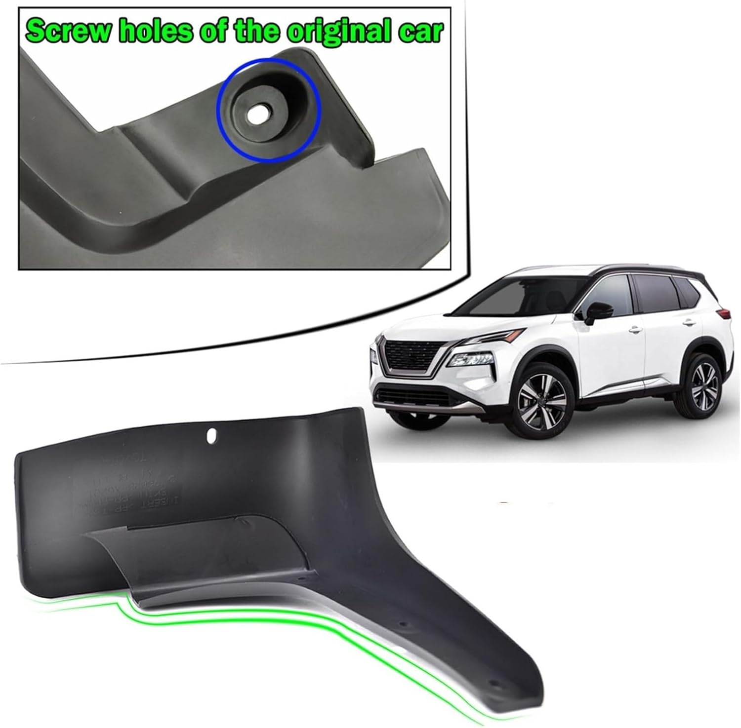 4pcs Compatible with Nissan Rogue X-Trail XTRAIL T33 2021 2022 Car Molded Front Rear Splash Guards Fender Mud Flaps Mudguards Protector