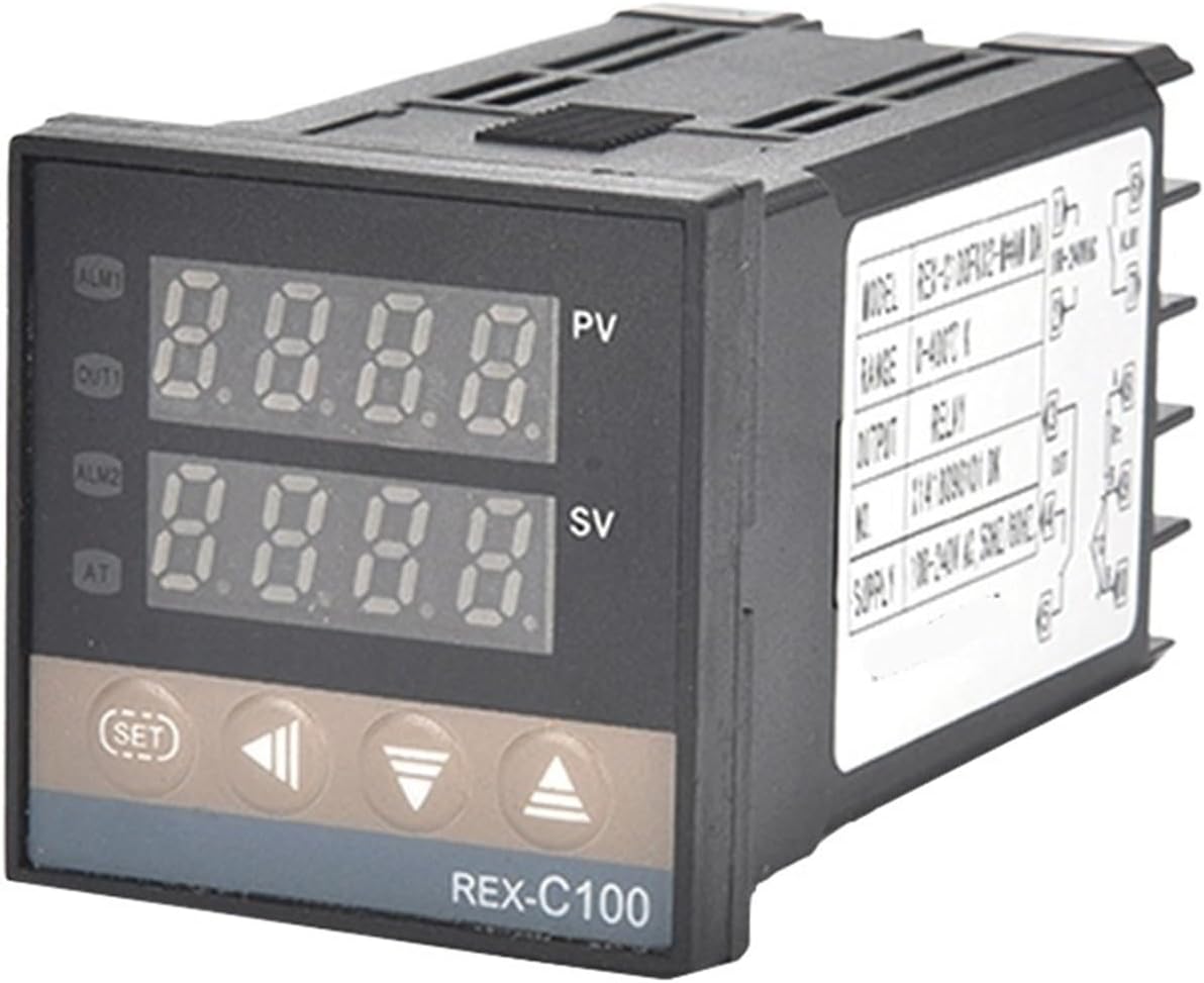 1pcs 48*48 REX-C100 K J PT100 Thermostat 400 Degree 220V Digital Output Electronic PID Programmable Sensors Temperature Controller(REX-C100 J SSR)