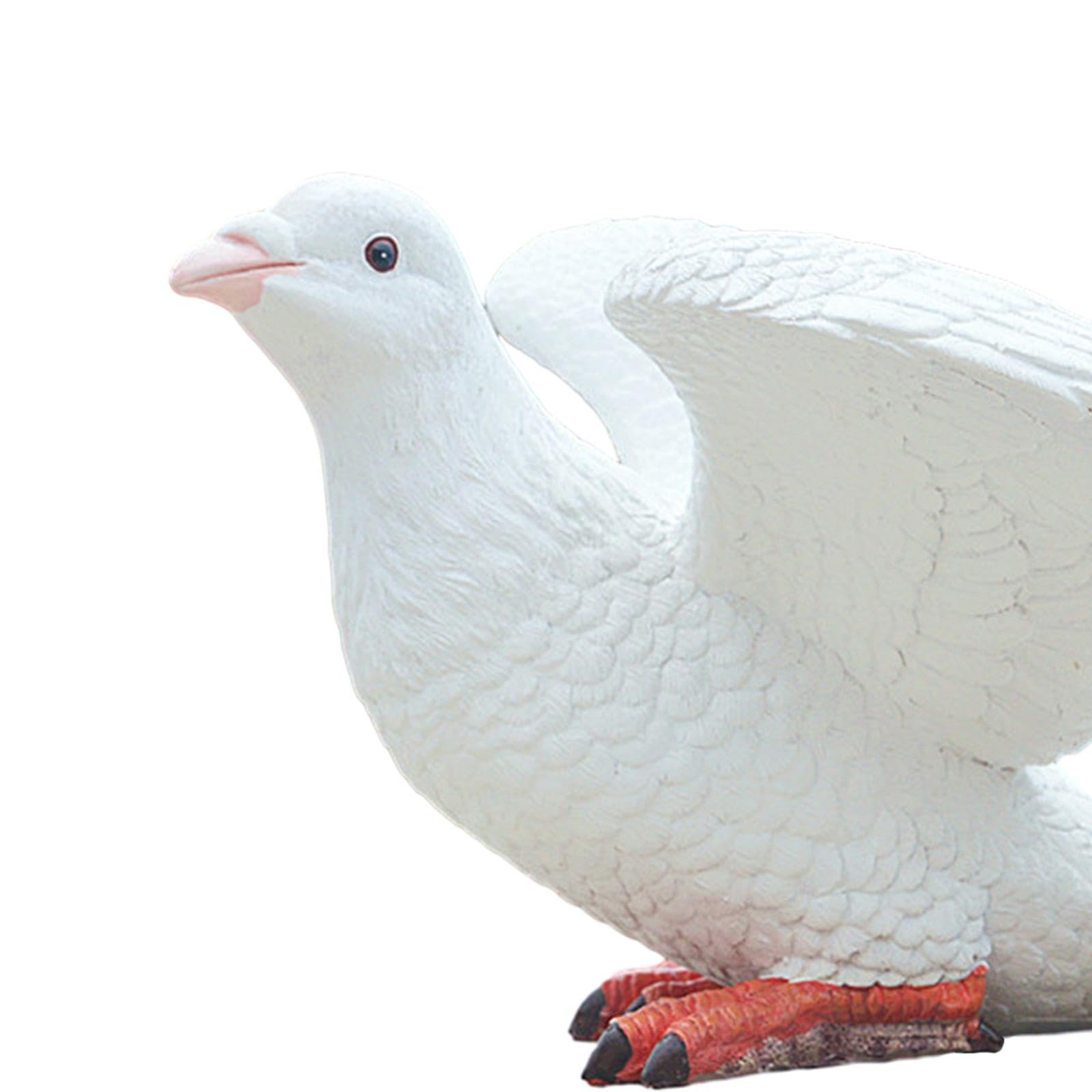Amazon.co.jp: Dualoai 白い鳩フィギュア偽の鳥モデル美的コレクション