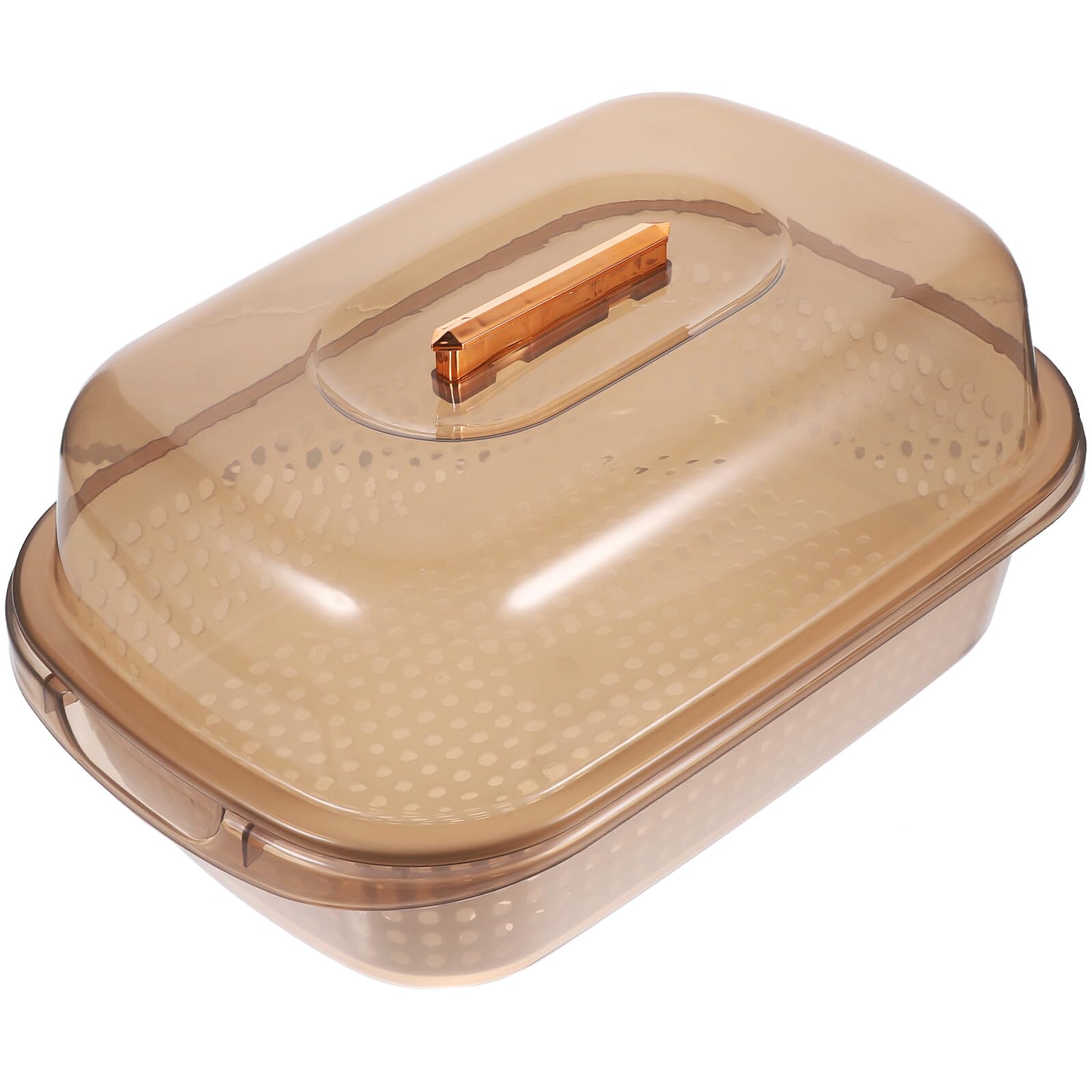 Panier de drainage pour fruits et légumes double couche avec couvercle