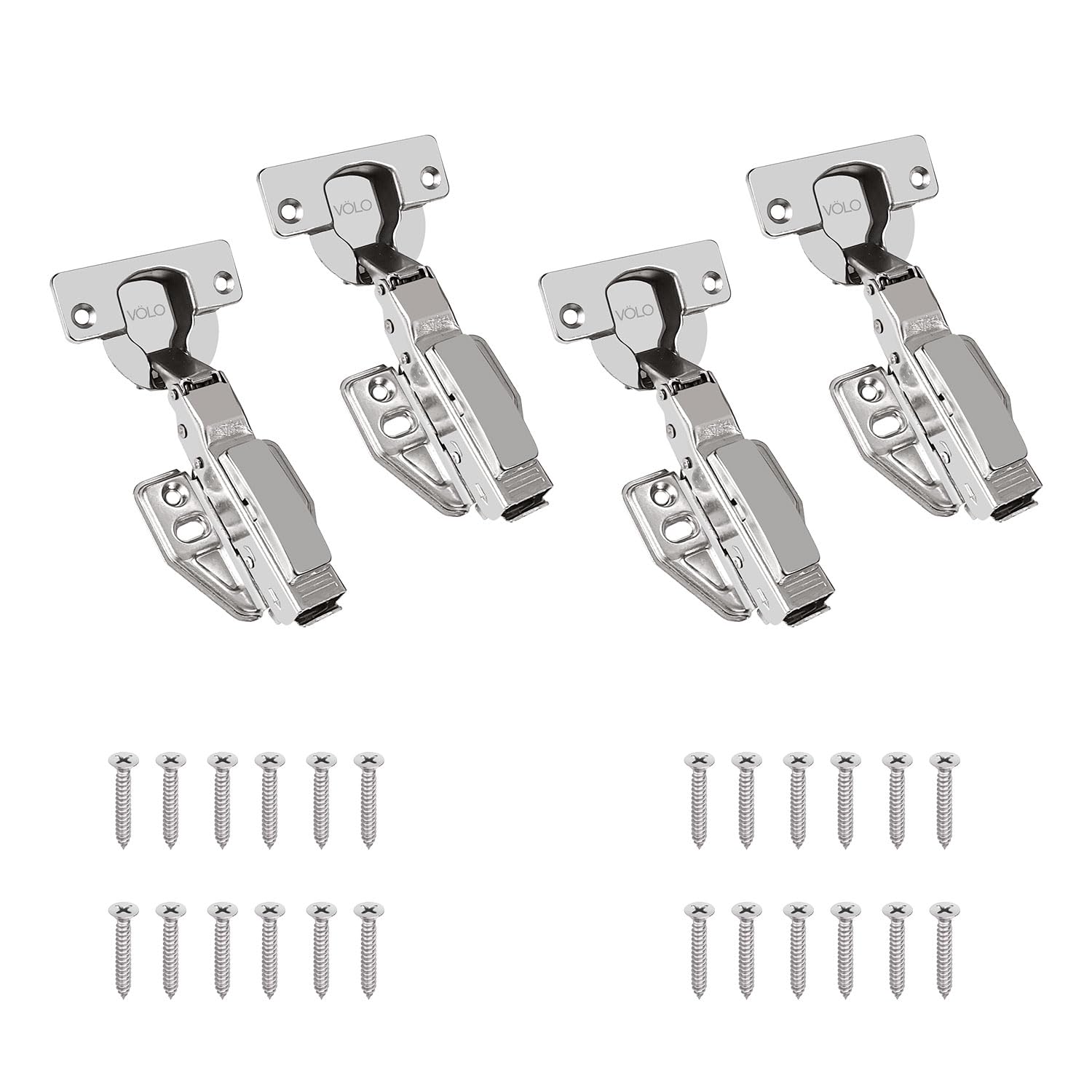 VOLO Soft Close Cabinet Hinges - Nickel Finish -12 VOLO Soft Close Cabinet Hinges - Nickel Finish -12