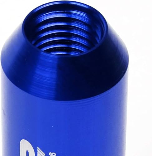 Miniatura 5 de J2 Engineering 7075 Aluminio azul M12 x 1.5, 16 piezas L 2.362in tuerca de extremo abierto con 4 piezas de bloqueo + llave