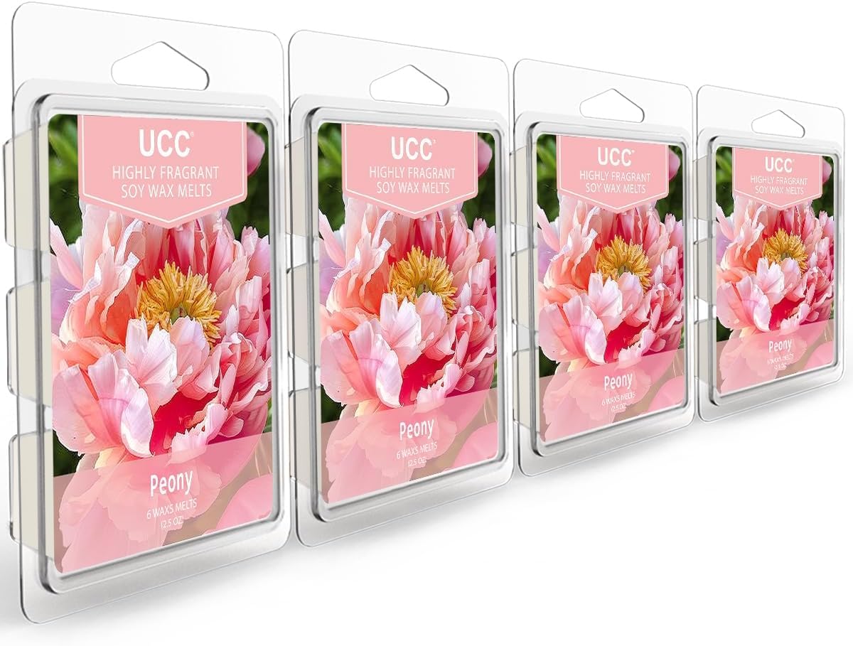 UCC Wax Melts, Long Lasting Premium Plant Based Natural Soy Scented Melts Cubes, Wax Melts Tarts, Colored Wax Melt - 4 Pack