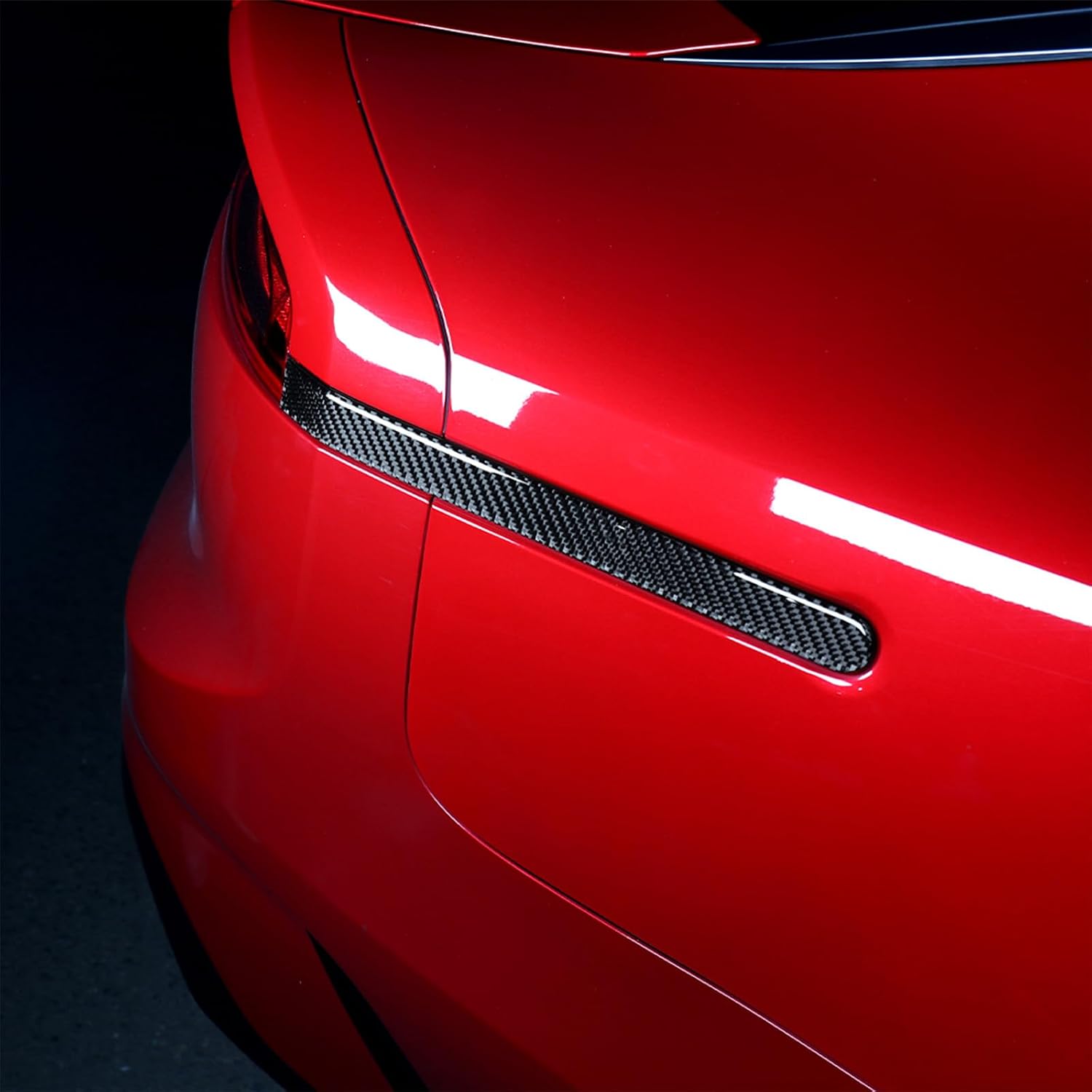 2PCS Real Carbon Fiber Tail Light Trim Covers Compatible with Kia Stinger 2018-2023 Accessories