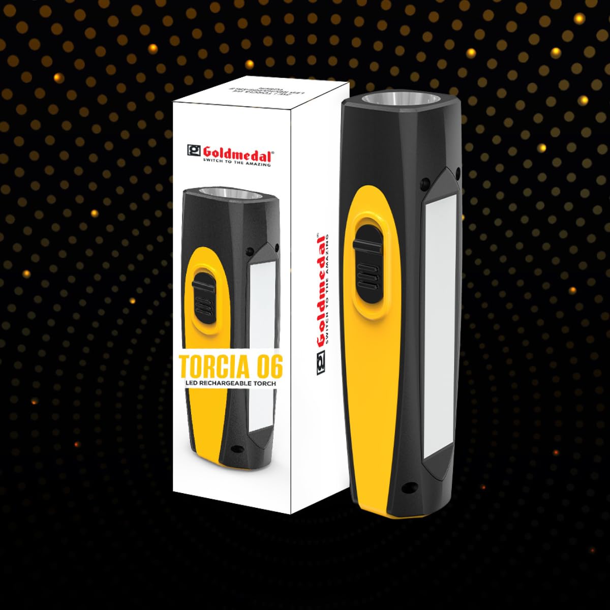Goldmedal Torcia 06 1+3W LED Rechargeable Torch –Cool Daylight(6500K)|1200 mAh Li-ion Battery |Battery Back-up Upto 4 Hrs |Type-C Charging| Deep Discharge Protection |Powerful 1W Front & 3W Side Light-image-37