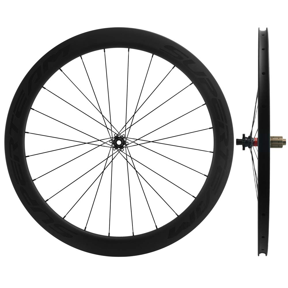 スーパーチーム　カーボンホイール　55mm ディスク　ロードバイク Amazon | SUPERTEAM 55mm ディスクブレーキホイールセット 700c ロード