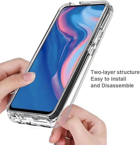 Miniatura 4 de Funda para Y9 Prime 2019/Honor 9X/P Smart Z con protector de pantalla de vidrio templado, transparente 360 protección de cuerpo completo, carcasa