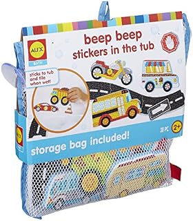 Alex Bath Beep Beep Stickers in The Tub Bath Toy Kids Bath Activity