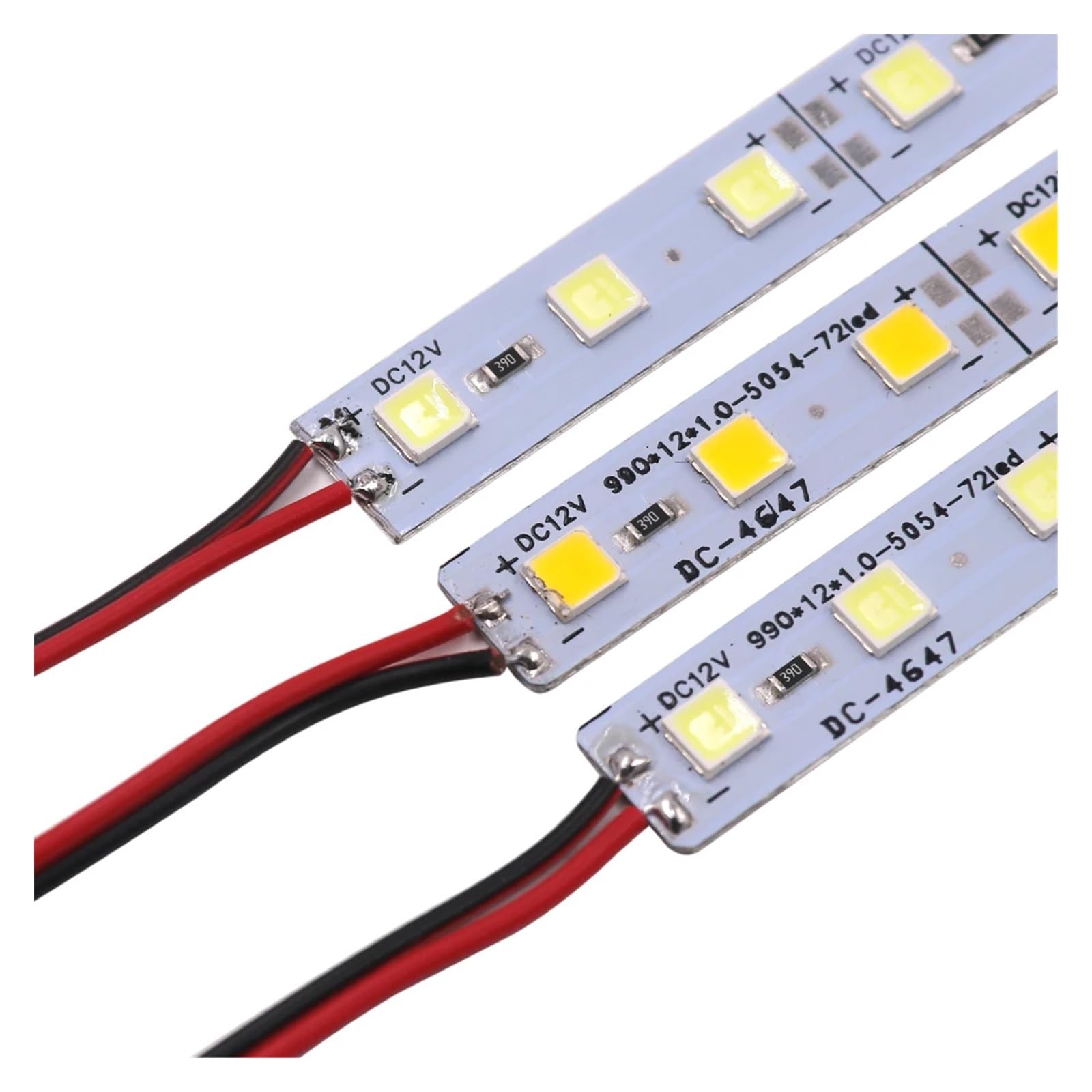 12V 5 Stück 10 Stück 20 Stück LED-Leistenlicht Aluminium starrer Streifen LED-Band 12V 25cm 50cm 5054 Unterschrank-Lichtleiste Weiß/Blau/Rosa(20pcs 50cm 36LEDs,Ice Blue)