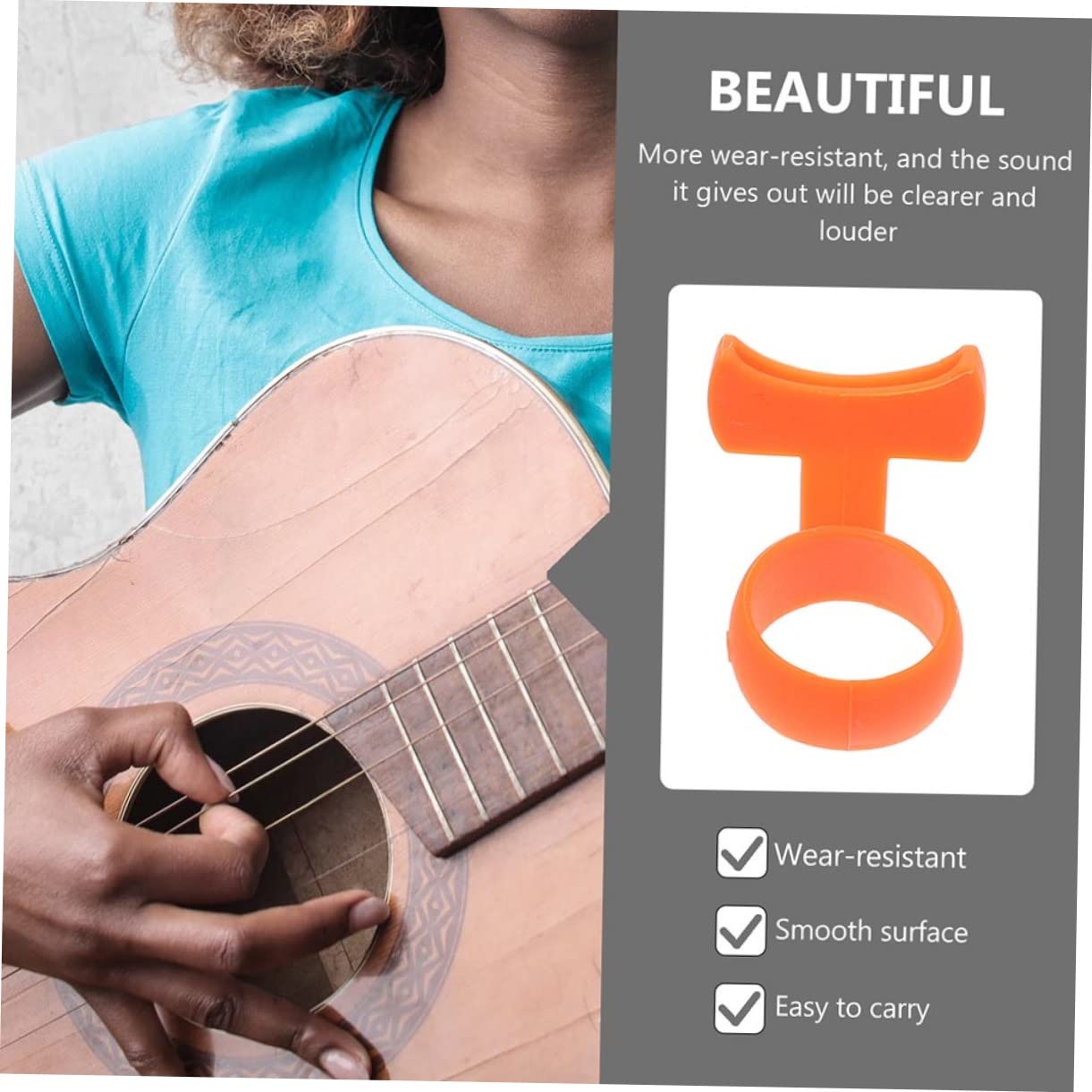ibasenice 6piezas Cubierta Antideslizante para Púas De Guitarra Accesorios De Aprendizaje para Guitarristas Entrenador De Dedos para Guitarra Soporte Práctico para Principiantes