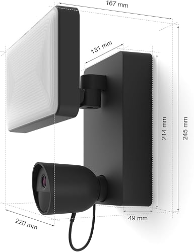 Philips Hue Secure Floodlight with Integrated Smart 1080p Home Security Camera, Black, for Outdoor Use, Easy to Install, Two-Way Talk, Works with the Security Center in the App - 9