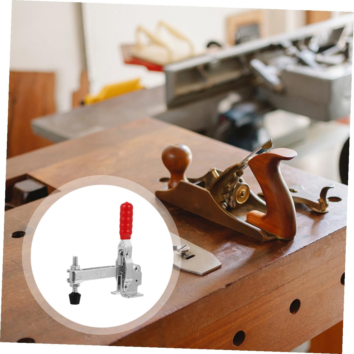 2pcs Welding Toggle Clamps Rubber Tips Quick-release Fixed Clamps for Woodworking Jigs and Welding Fixtures Handheld Iron Tool