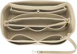 OPPOSHE Purse Organizer Insert for Handbags, Softened Felt Bag Insert Organizer for Tote, Handbag Organizer Compatible with LV, Coach, MK, Kate Spade, Goyard, Longchamp.