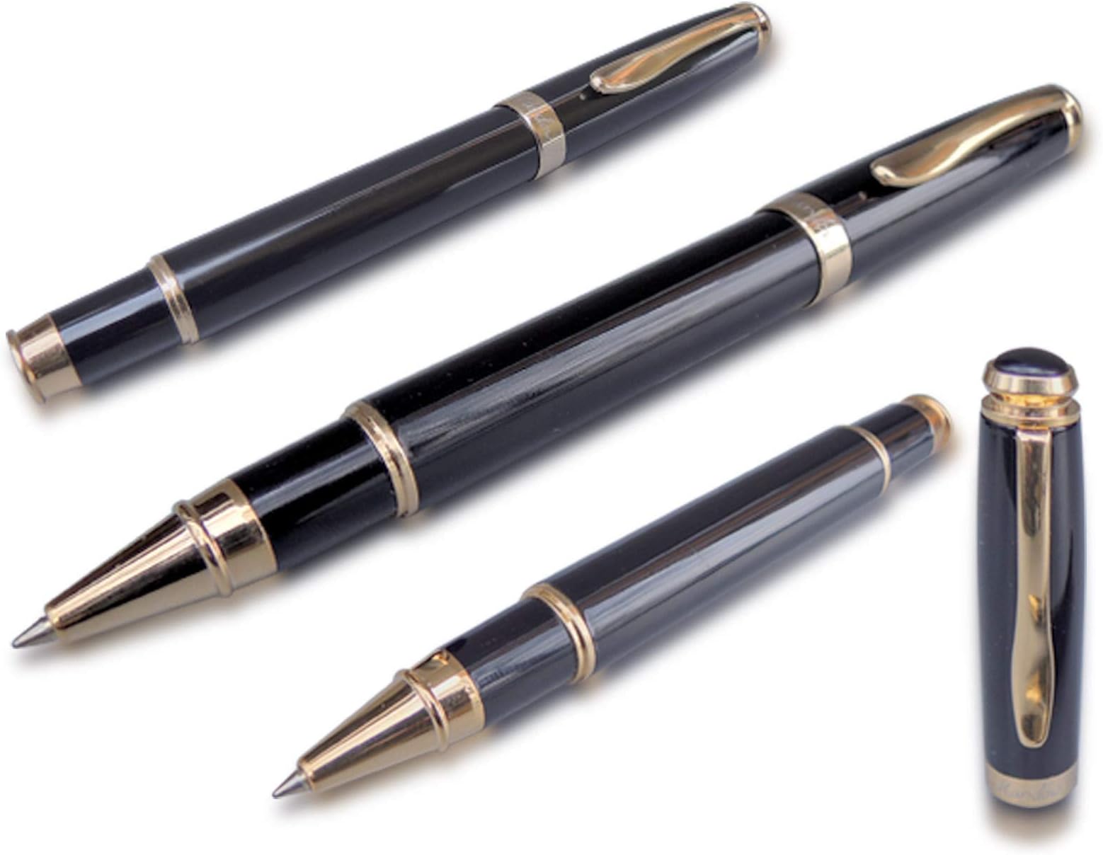 Rollerball Pen Ornate Corpus Black/Gold Snap Lock Model: TRM