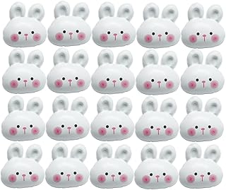 20pcs 7/8" Cartoon White Cute Little Bunny Buttons Kids Sweater Knitted Cardigan Decorative Buttons