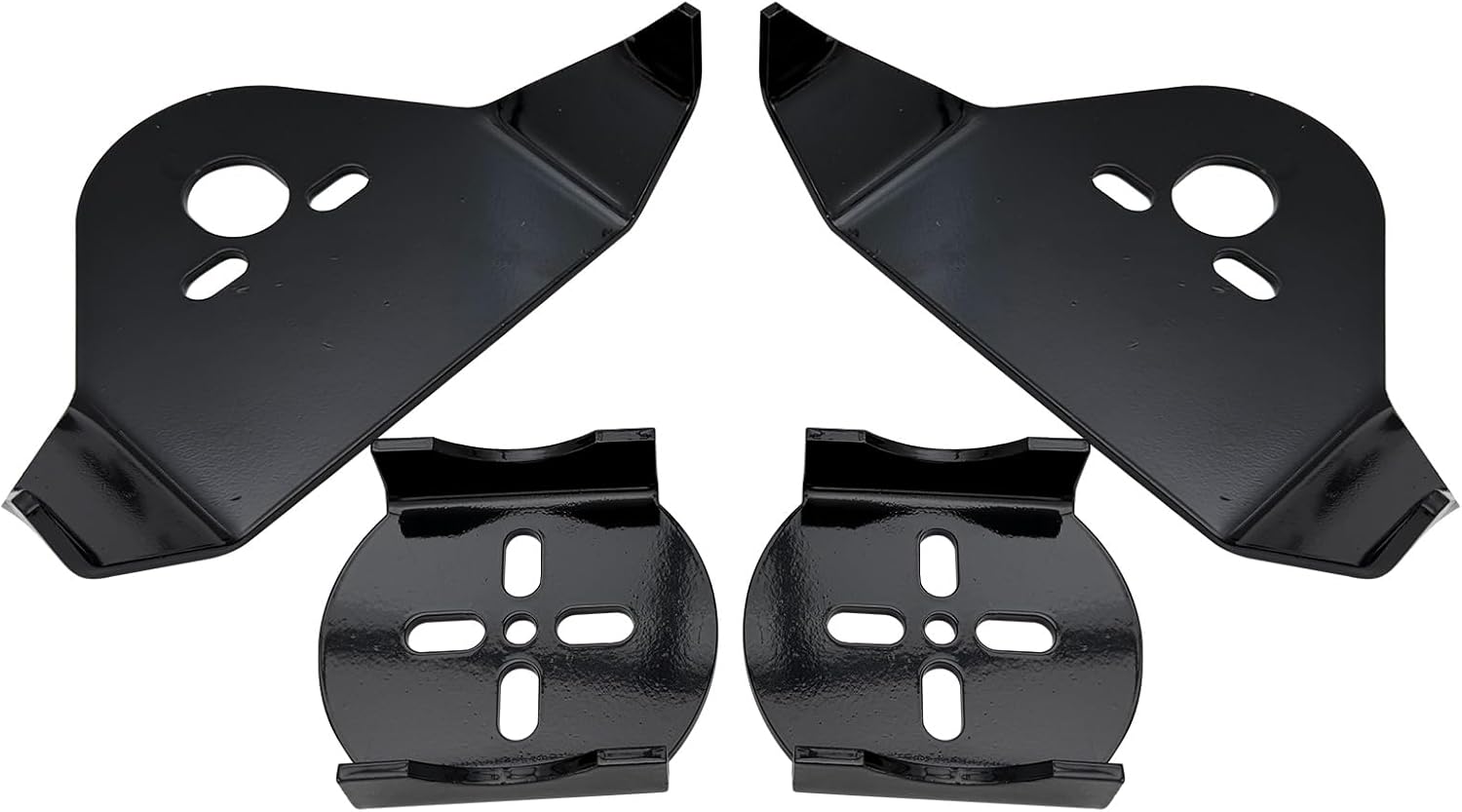 4PCS Black Rear Bag Mounting Axle Brackets Upper and Lower Weld On Air Ride Suspension, Fits Most Pickup Trucks Hot Rods Rat Rods Classic Cars 2500 2600 Air Bag