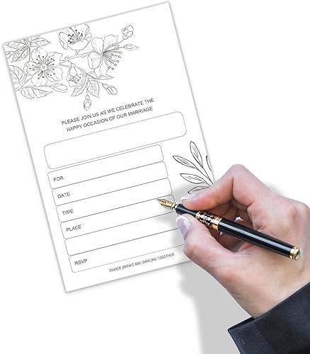 Miniatura 4 de Rifyue 20 Invitación de boda floral con sobres, juego de invitación de cumpleaños de boda de salvia para baby shower, invitación verde salvia