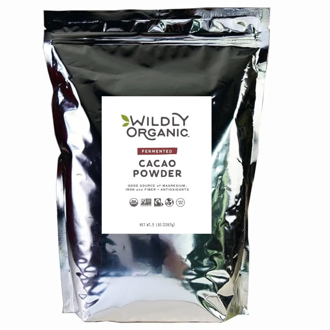Cacao Powder, Raw, Certified Organic, 5 lbs. by Wilderness Family Naturals