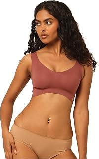 Krvvy Ultrasoft Bralette | Wireless and Seamless Everyday Bra for Women | Full Coverage Slip-On Bralette with Removable Pa... Price In India