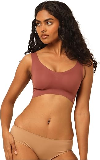 Krvvy Ultrasoft Bralette | Wireless and Seamless Everyday Bra for Women | Full Coverage Slip-On Bralette with Removable Pa...