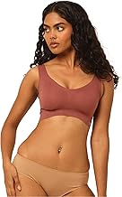 Krvvy Ultrasoft Bralette | Wireless and Seamless Everyday Bra for Women | Full Coverage Slip-On Bralette with Removable Pads | Lightweight Comfort Fit