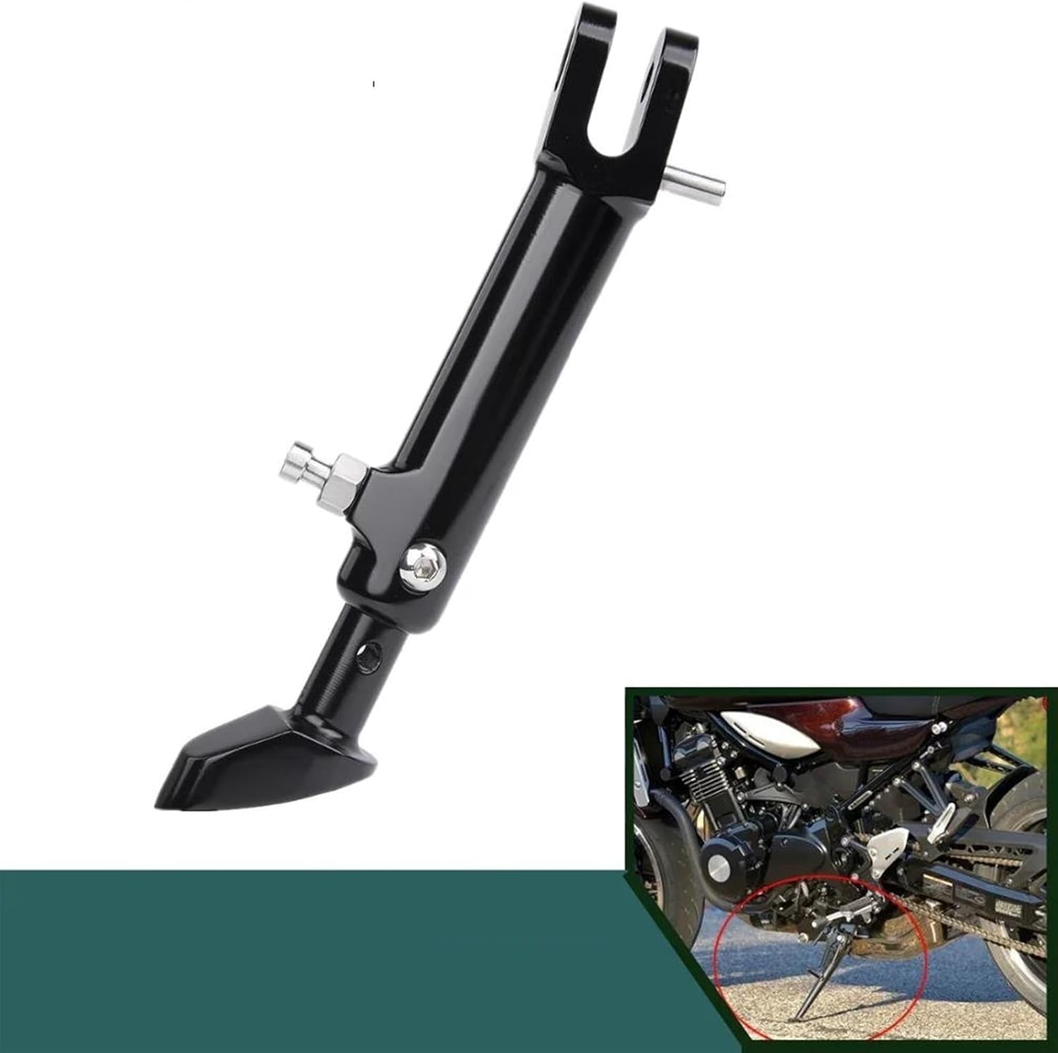 使いやすくインストールも簡単 オートバイアルミキックスタンドアクセサリー調整可能なキックスタンドサイドスタンド に適合するZ900