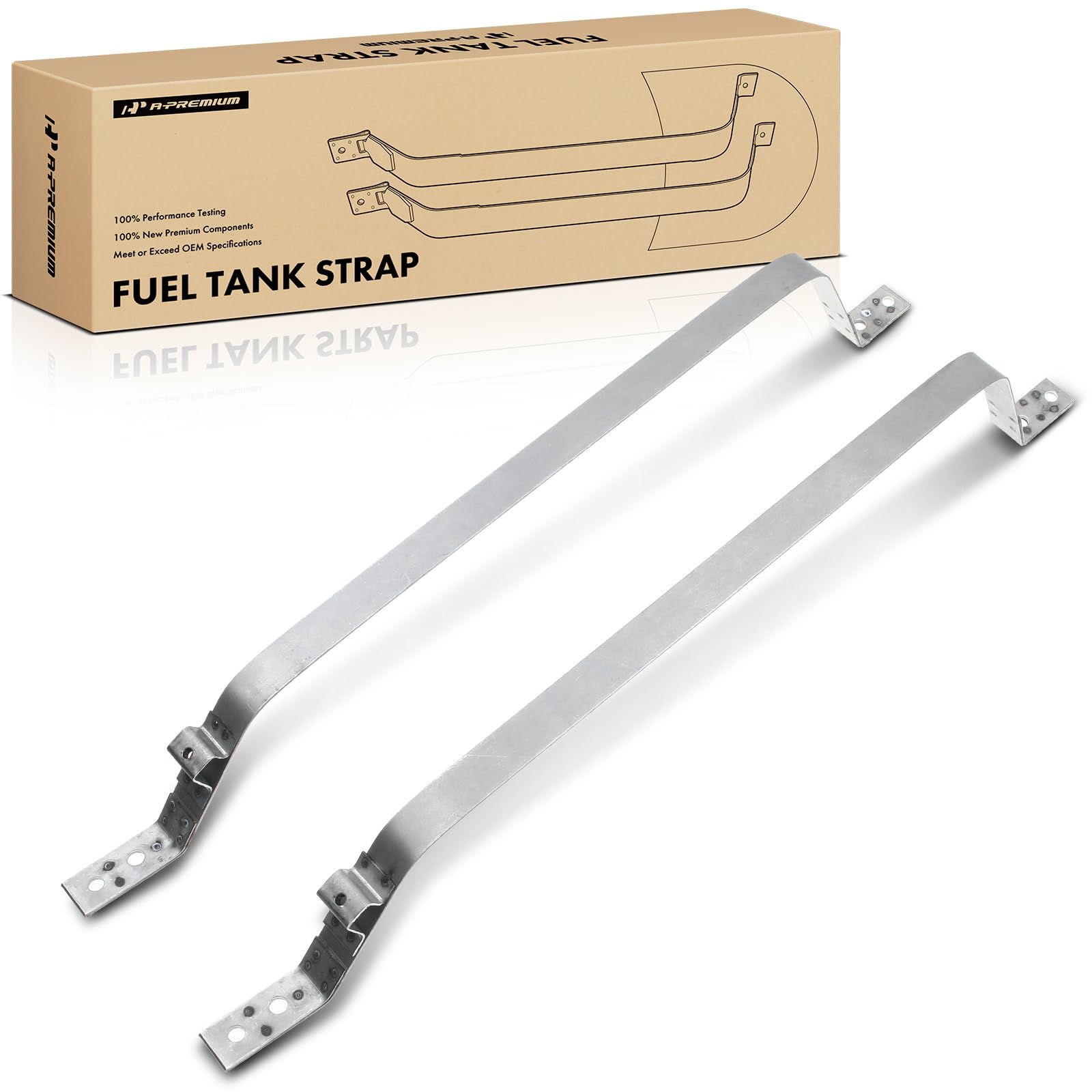 A-Premium Fuel Tank Straps Compatible with Hyundai Tucson 2005-2009 Kia Sportage 2005-2010 L4 2.0L V6 2.7L Petrol 2-PC Set