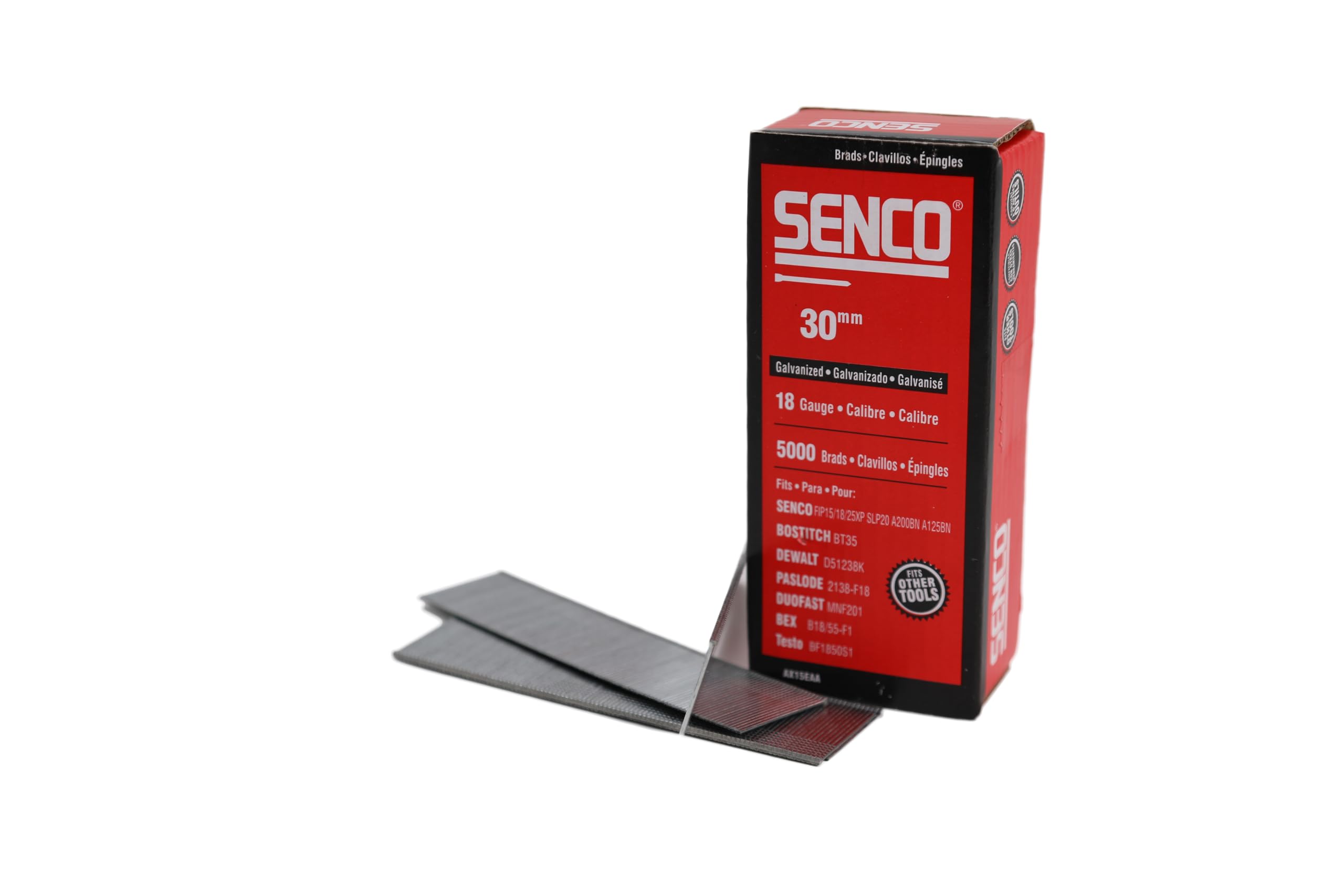 SENCO AX 18-gauge Galvanised Brad Nails 5,000 - 30mm