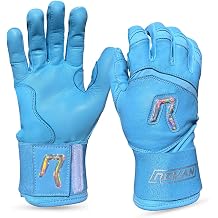 Professional Quality Youth & Adult Batting Gloves 0.9mm Thick, Breathable & Durable Premium Cabretta Leather Baseball Gloves; Mold-to-Fit Performance; Long Cuff