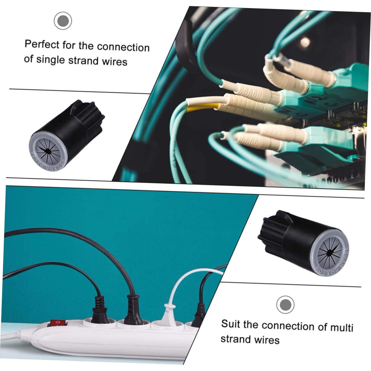 Gatuida 50 Pcs Tapa de engaste impermeable conectores de cable terminal de cable conectores eléctricos impermeables conectores impermeables para cableado cable eléctrico nylon