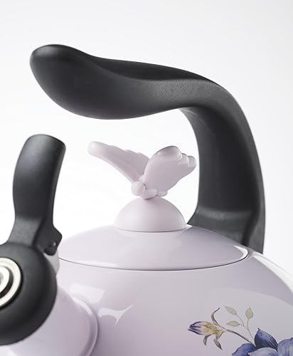 Vista 56 de Lenox recipiente para horno oval de porcelana con borde festoneado, diseño de pradera de mariposas., Blanco