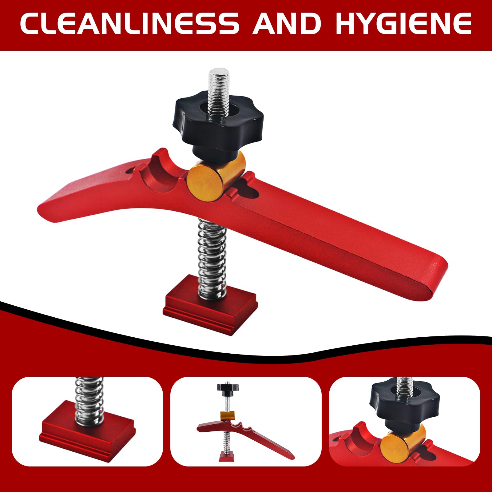 Bordeag 2pcs T-Track Clamp, T Track Clamp, Rail T Track Pince De Serrage Pince De Maintien En T Pince À Rainure En T Alliage D'aluminium Butée De Rail En T Pour Rail En T Outil De Travail Du Bois