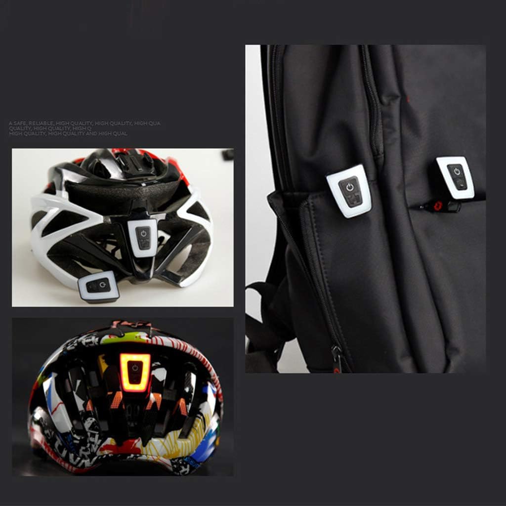 Safe Riding Warning Bike Tail Light, Rechargeable LED Bike Rear Light Safety Warning Helmet Backpack Taillight Lamp