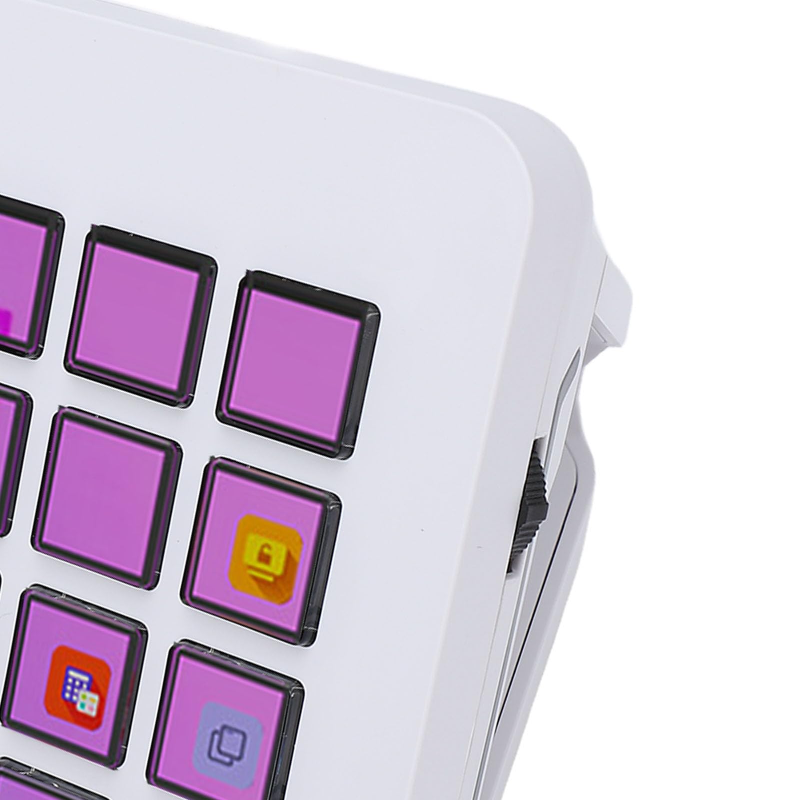 GOWENIC Tastiera Macro a 32 Tasti, Controller LCD Programmabile con Tasti Macro Personalizzabili per Controllare App e Software per PC, Editing Video in Streaming Live e Trasmissi (WHITE)