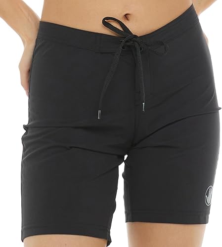 Miniatura 5 de Body Glove Smoothies Harbor Solid Vapor Boardshort de 8 pulgadas para mujer, negro, grande