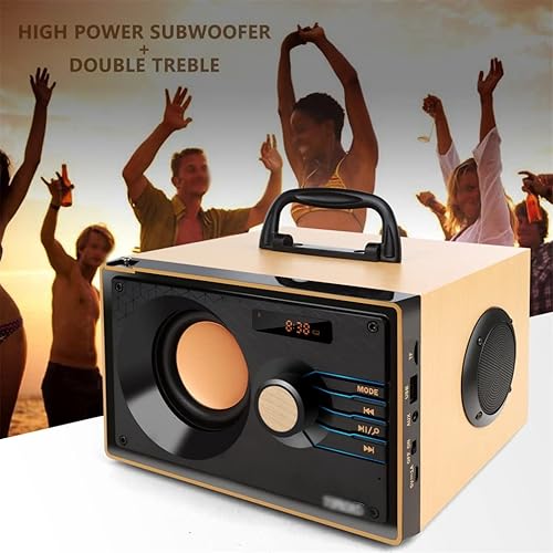 Miniatura 6 de Altavoz Bluetooth portátil inalámbrico de alta potencia, radio FM, subwoofer estéreo al aire libre, soporte de graves de control remoto (color  A,