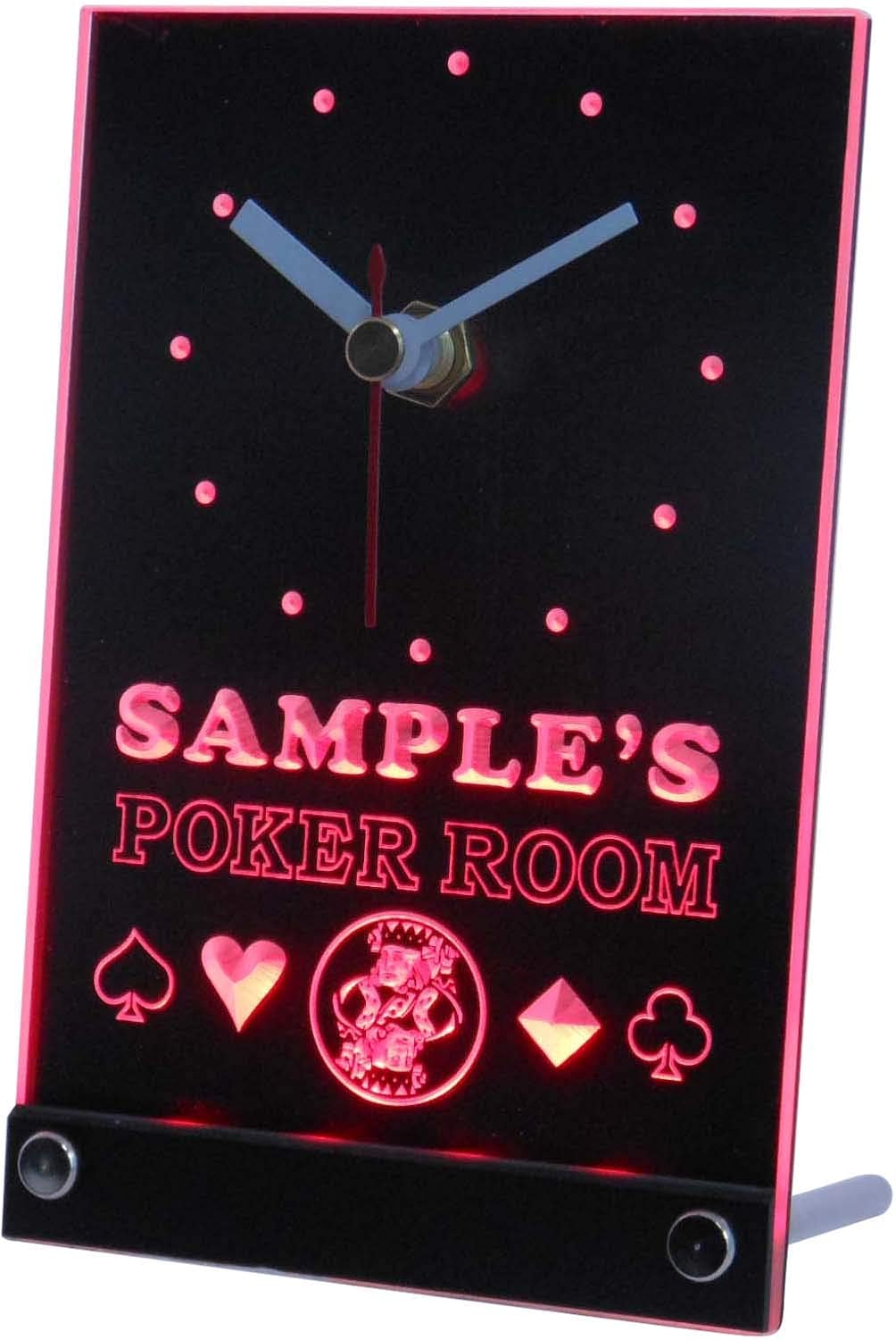 ADVPRO tncpd-tm Poker Room Personalized Bar Pub Game Neon Led Table Clock