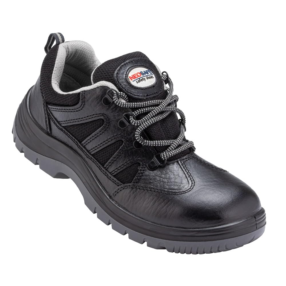 NEOSAFE A1078, Leather Safety Shoes in Sports Look, Breathable and Lightweight, Black (7) (B0CPT543G9) Amazon Price History, Amazon Price Tracker
