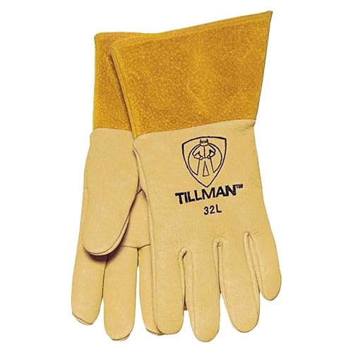 Miniatura 1 de John Tillman Guantes de soldador MIG con punta de bloqueo de hilo de Kevlar cardado 32 L