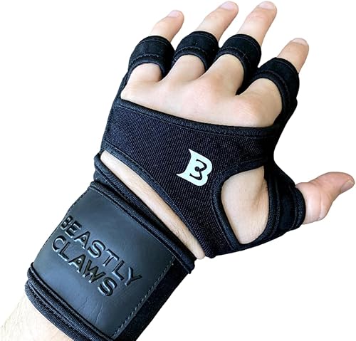 Miniatura 2 de Guantes de entrenamiento sin rasgaduras para hombres y mujeres, guantes de levantamiento de pesas para hombres y mujeres con soporte de muñeca,