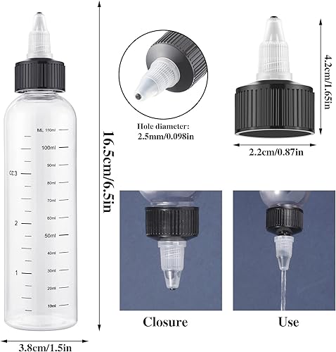 Miniatura 2 de BESARME Paquete de 2 botellas aplicadoras para cabello, 16.9 onzas, aplicador de aceite para el cabello, botella de plástico de 16.9fl oz, tapa de