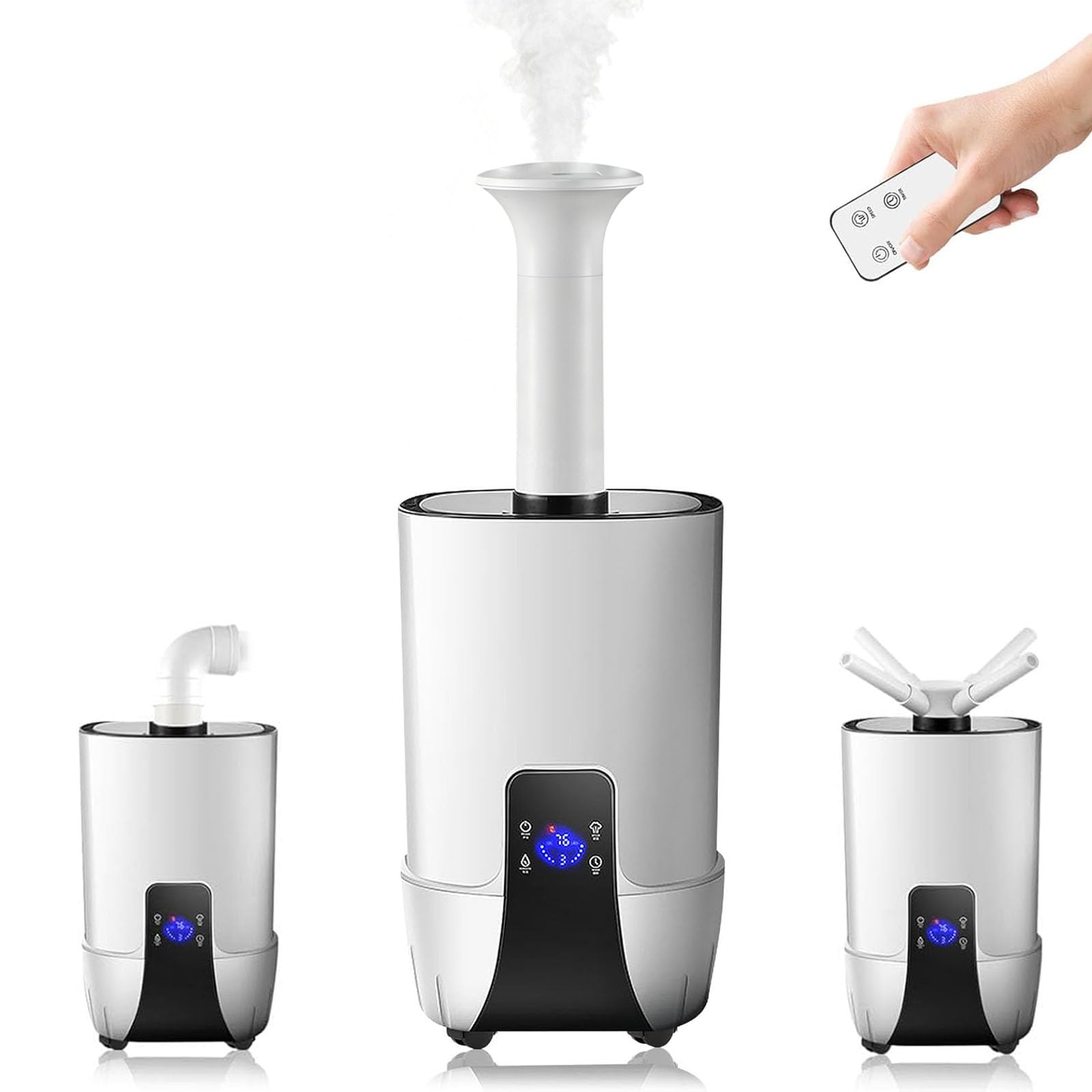 Umidificatore 15L, Multifunzionale Umidificatore Piante 1500ML/H Diffusori Ambiente Automatico 75W con Ugello Dritto Ugello Angolato e Ugello a Quattro Testine per Grow Tent Supermercati