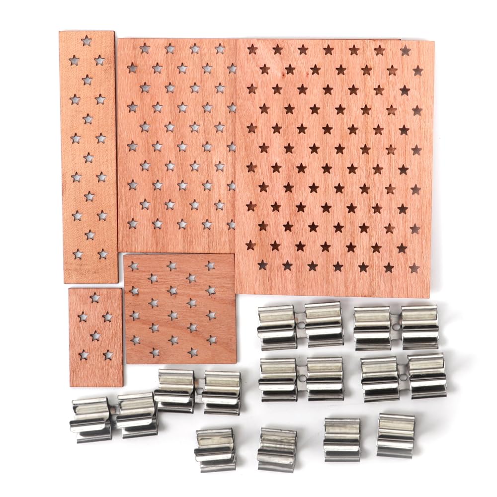 2er-Set sternförmige Hohle Kerzendochte aus Holz mit Metallsockel, Sojawachs-Kerzenkerne, Parffinwachsdochte, DIY-Kerzenherstellungszubehör(80x100mm,4pcs)