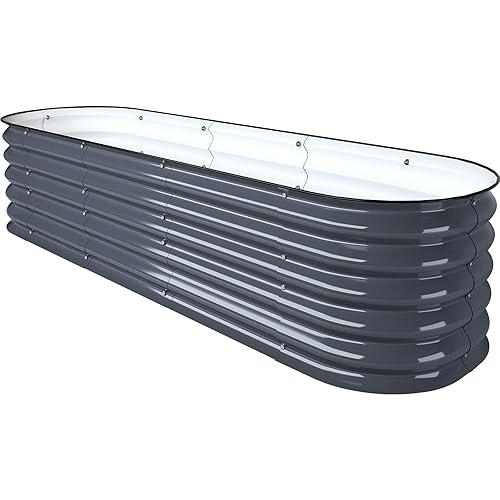 VEGEGA 17-Inch Tall 6-in-1 Modular Metal Raised Garden Bed