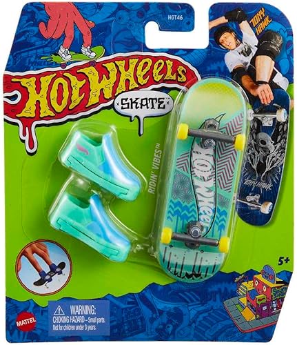 Miniatura 3 de Hot Wheels Mattel Mini Skateboard with Shoes Assorted Models Multicolor (HGT54)